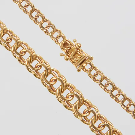 Collier doserad Bismarck, längd: 42,5cm, bredd: 7,3 - 4,1mm, CGAB, 18K Vikt: 18,6 g