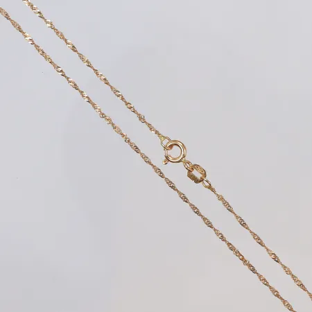 Kedja Singapore 42cm bredd 1mm, GHA 18K Vikt: 1,3 g