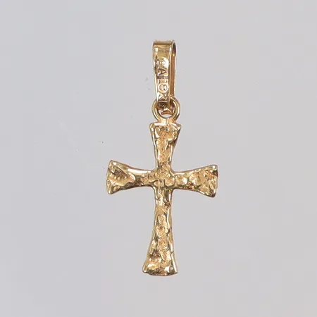 Hänge kors 10x20mm inklusive hängöglan, 18K Vikt: 0,5 g