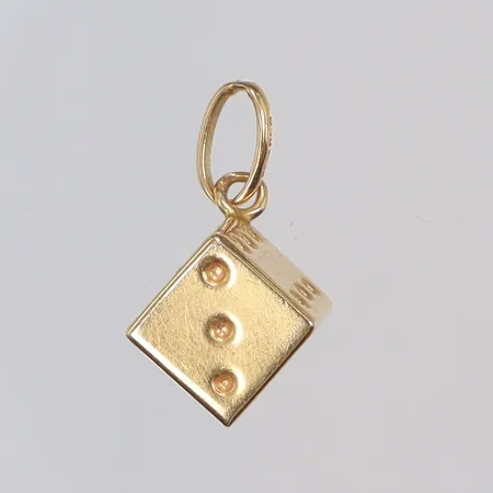 Hänge tärning 11x17mm inklusive hängöglan, 18K Vikt: 1,6 g