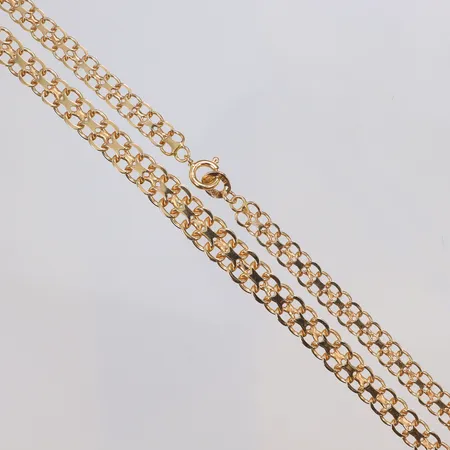 Collier X-länk 45cm bredd 5-8mm, ÄSA (Ädelsmycken Aktiebolag) Stockholm, 18K Vikt: 15 g