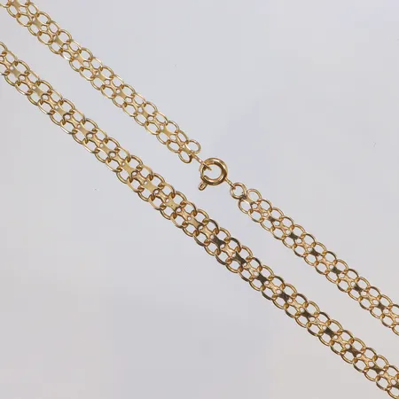 Collier doserad X-länk 45cm bredd 5-6mm, 18K Vikt: 11,7 g