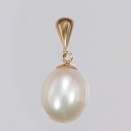 Hänge med odlad sötvattenpärla 8x21mm, 18K Vikt: 1,4 g