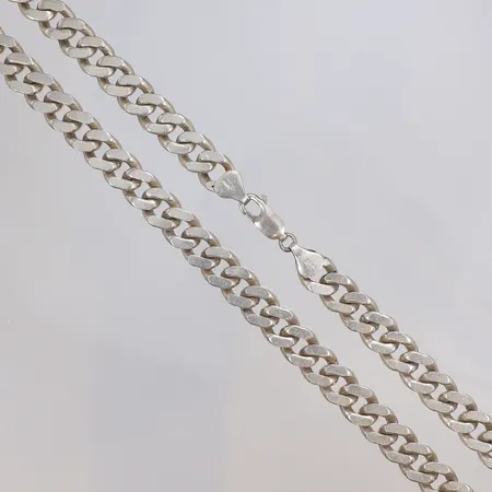 Kedja Pansar 49,5cm bredd 8mm silver 925/1000 Vikt: 74,1 g