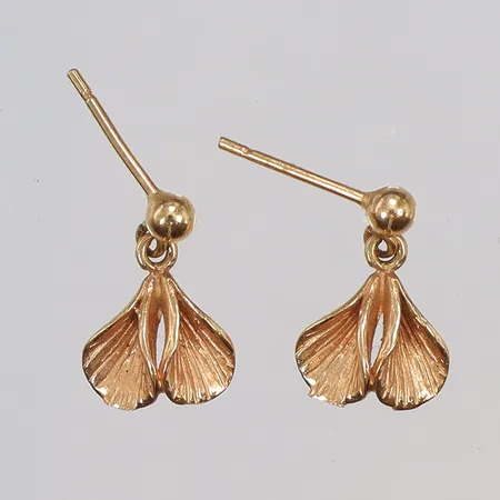 Ett par Örhängen 10x10mm, saknar stoppers 18K Vikt: 1,9 g