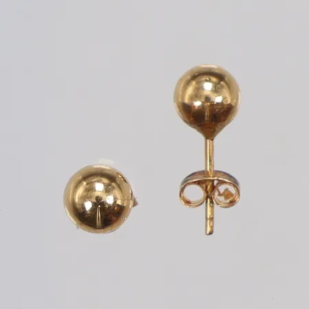 Ett par Örhängen Ø4mm, längd 13mm, med stoppers, 18K Vikt: 0,6 g