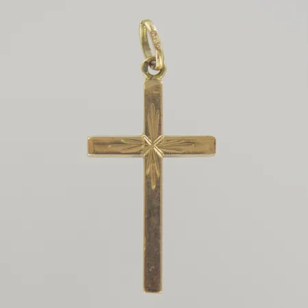 Kors, längd 3,4 cm, 18K  Vikt: 1,2 g