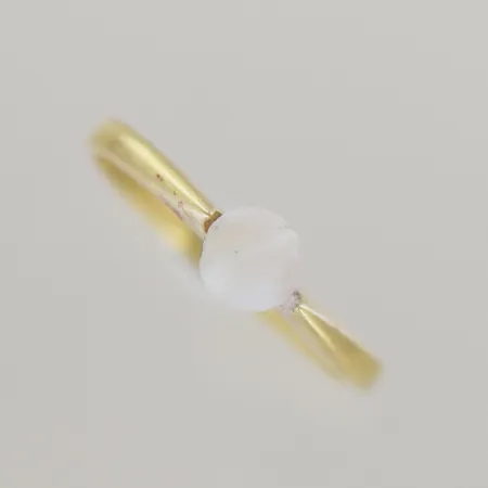 Ring,Ø 16½ mm, ojämn defekt pärla, 18K Vikt: 2 g