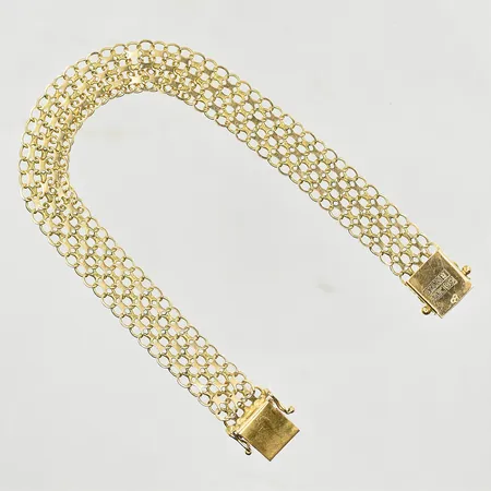 Armband X-länk, längd 19 cm, bredd 10 mm, 18K. Vikt: 11,7 g
