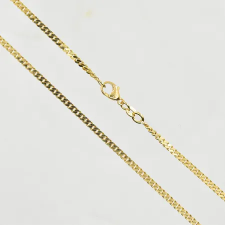 Kedja Pansar, längd 70½ cm, bredd 3 mm, 18K. Vikt: 17 g