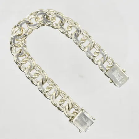 Armband Bismarck, längd 18½ cm, bredd 14 mm, 925/1000 silver. Vikt: 50,5 g