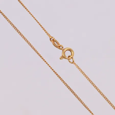 Kedja Pansar, längd 44,5cm, bredd 1mm, 18K  Vikt: 2 g