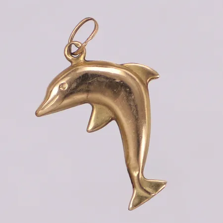 Hänge, delfin, längd 23mm, 9K Vikt: 0,4 g