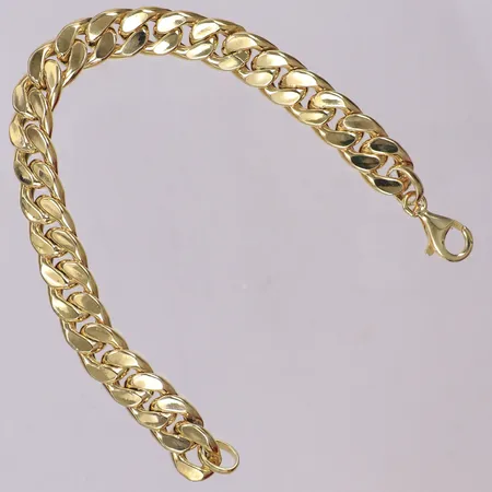Armband Pansar, ihåligt, längd 22cm, bredd 10,8mm, förgyllt silver 925/1000 25,1g Vikt: 25,1 g