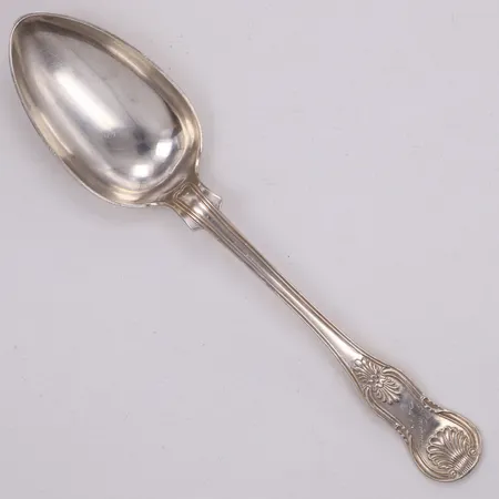 Sked, modell Engelsk Snäck, längd 22cm, gravyr, silver 830/1000 Vikt: 63,4 g