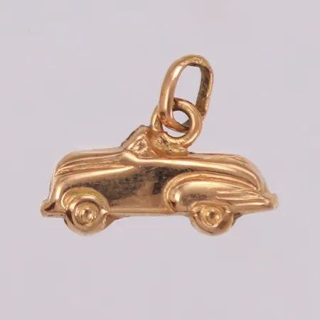 Hänge bil, längd 13,5mm, bredd 16,3mm, ihålig, 18K  Vikt: 1,1 g