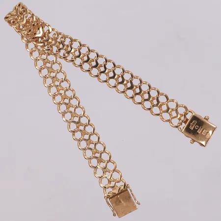 Armband fiskben, längd 20cm, slitna länkar,  Vikt: 22,2 g