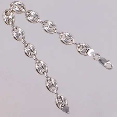 Armband, Marina längd 22,5cm, bredd 11,1mm, 925/1000 silver Vikt: 20,9 g