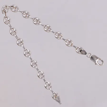 Armband, Marina längd 22cm, bredd 7mm, 925/1000 silver Vikt: 10,6 g