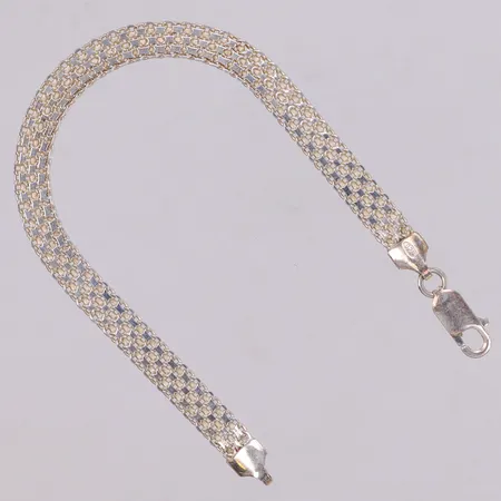Armband X-länk, längd 18cm, bredd 6mm, silver 925/1000 Vikt: 6,5 g