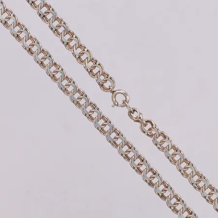 Collier Bismarck, längd 43cm, bredd 6mm, NSE, silver 925/1000 Vikt: 18,1 g