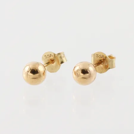 Parörhängen "kulor" 5mm, en med ojämnhet, 18k Vikt: 0,6 g