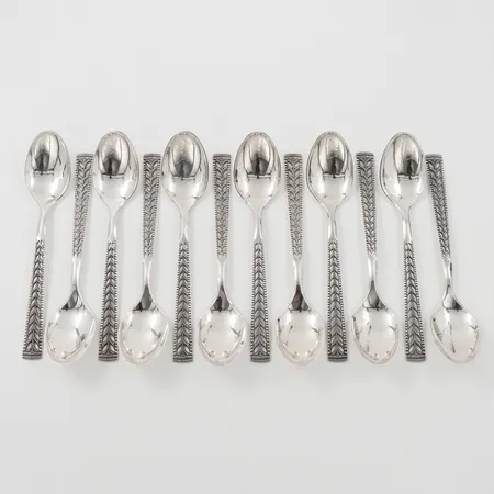 Dessertskedar 12 st , längd ca 15,5 cm, modell Juvel Norge, silver Vikt: 281,7 g