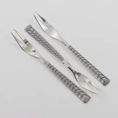 Sillgafflar 3st, modell Juvel Norway, längd 14cm, silver Vikt: 40 g