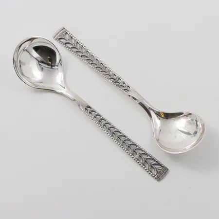 Serveringsskedar 2st, modell Juvel Norway, längd ca 13,5cm, silver Vikt: 35 g