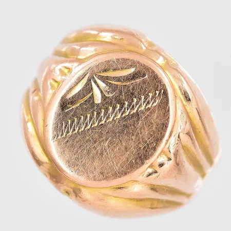 Klackring, klippt skena, ovandel bredd 18,7mm, 14K Vikt: 5 g