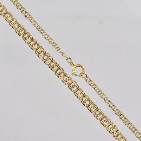 Kedja Bismarck, 44cm, doserad bredd 2,2-4,4mm, 18K Vikt: 8,4 g