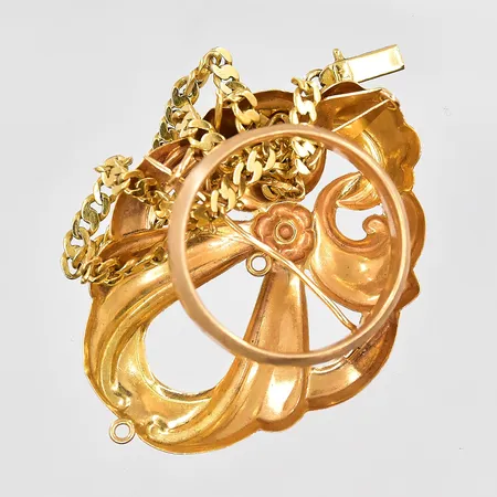 Diverse guld, defekter, 18K Vikt: 12,6 g