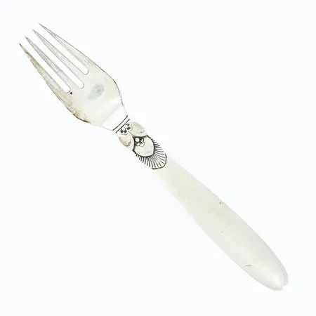 Gaffel Georg Jensen, design Gundorph Albertus, Danmark, modell  "Cactus", 148mm, sterling, silver 925/1000. Vikt: 33,9 g