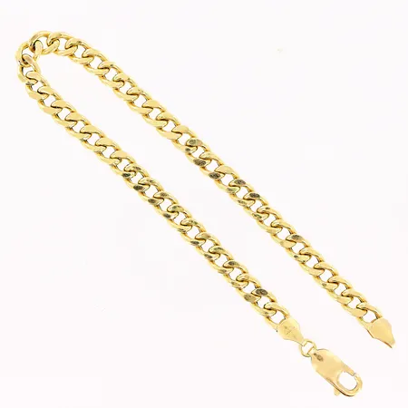 Armband, Pansar, 20cm, bredd 5mm, GHA, ihåligt, 18K. Vikt: 6,7 g
