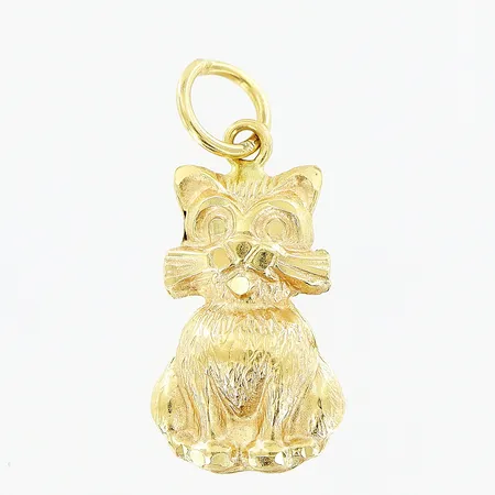 Hänge, katt, 20x9mm, 18K. Vikt: 0,7 g