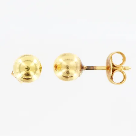 Ett par örhängen, kulor, Ø5mm, udda stopp, 18K.  Vikt: 0,7 g