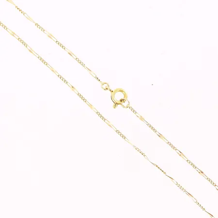 Kedja Figaro, 38cm, bredd 1mm, 18K Vikt: 1,3 g