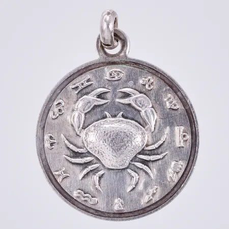 Hänge, "Kräftan", Ø 18mm, 835/1000, silver Vikt: 1,7 g