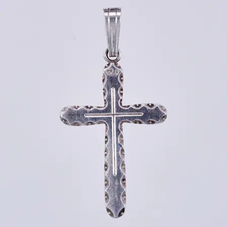 Hänge kors, längd: ca 3,4cm, bredd: ca 4-17mm, 835/1000 silver Vikt: 1,6 g