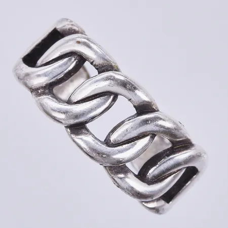 Ring, stl: 17, justerbar, bredd: ca 9mm, 925/1000 silver  Vikt: 4,8 g