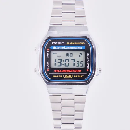 Armbandsur Casio, Illuminator, quartz, referensnummer A168, 3298, total längd: ca 21-22, ställbar 