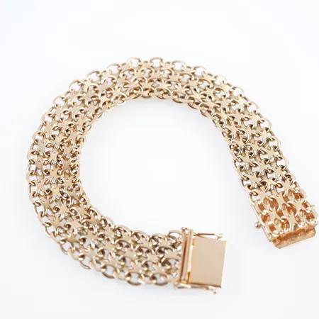 Armband, -länk, 19cm, bredd 13,5mm, 18k Vikt: 28,9 g