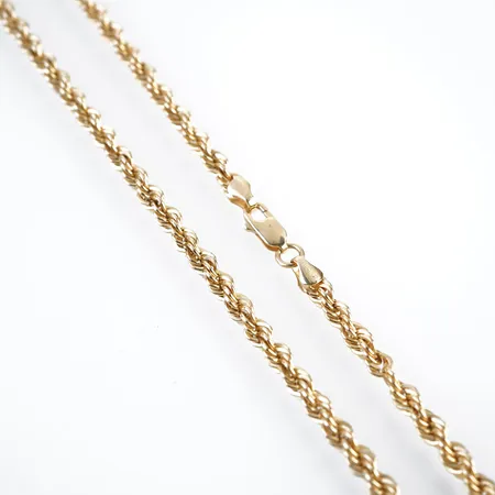 Halskedja, 61cm, bredd 5mm, 14k Vikt: 12 g