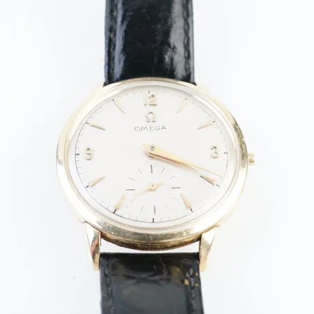 Herrur Omega, automatic , 14k, Ø32mm, defekt krona saknas