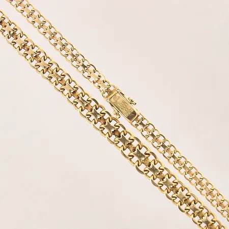 Collier doserad X-länk, längd: 42,5cm, bredd: 4,8-7,9mm, 18K Vikt: 20,6 g
