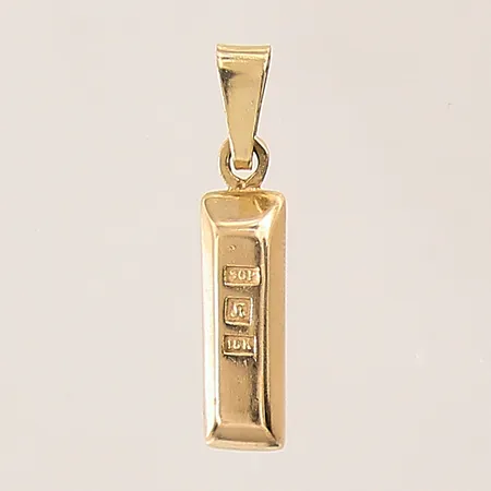 Hänge guldtacka, längd: 22mm, bredd: 2,3-4,7mm, 18K  Vikt: 3,1 g