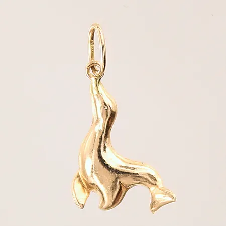 Hänge, Säl, 17x7mm, 18K  Vikt: 0,2 g