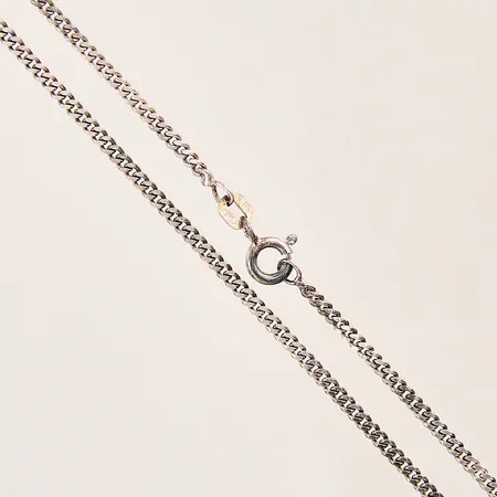 Kedja Pansar, längd: 60,5cm, bredd: 2mm, oxiderad, silver 925/1000 Vikt: 7,1 g