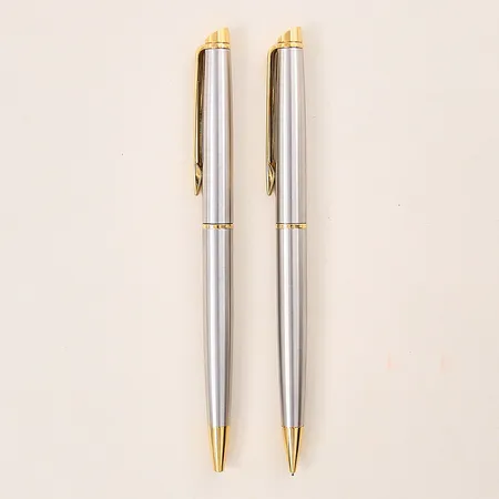 Pennor Waterman Paris, två stycken, stift samt kulspetspenna, etui, manual, fint skick