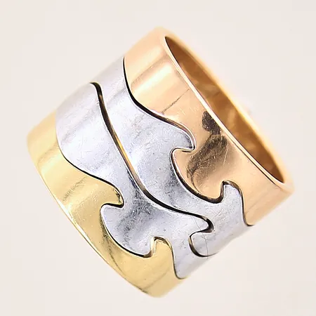 Ring, Georg Jensen Fusion, fyra delar, stl: 62/ 20½, bredd: 18,5mm, vitguld, roséguld, rödguld, repor, 18K, etui Vikt: 31,8 g